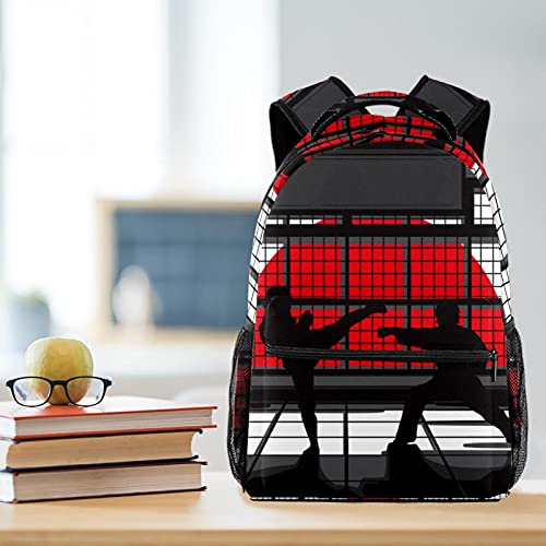 Sac à dos décontracté multicolore haute capacité au style unique
