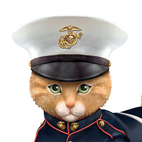 The Hamilton Collection Sem-Purr Fidelis US Marine Corps Cat Figurine