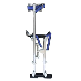 Adjustable Drywall Stilts 24-40 Inch Aluminum Alloy Stilts for Painting or Cleaning Silver