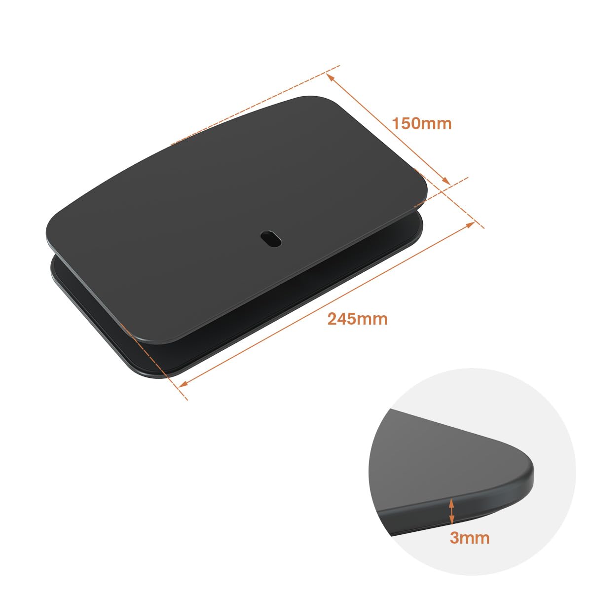 HEMUDU Plaque de Renfort en Acier pour écran Fin, Verre et Autres Surfaces fragiles Compatible avec la Plupart des Supports de Moniteur HD05B-001P