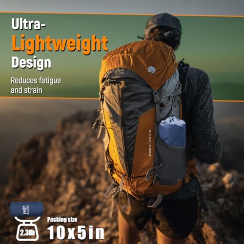 Myxslop Camping Isomatte ,12CM Verdicktes Luftmatratze Camping, Aufblasbare Matratze mit Fußpumpe & Kissen, Ultraleichte Schlafmatte Outdoor für Wandern, Strand, Reise, Zelt