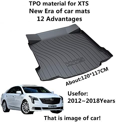 AUNAZZ/Car Mat For Cadillac XTS 2012-2018 Years Rubber Rear Trunk Cargo Liner Trunk Tray Floor Mat Cover 1 PCS