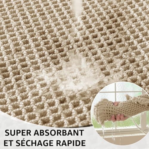 Tapis de bain microfibre antidérapant 50x80 cm YSTELLAA