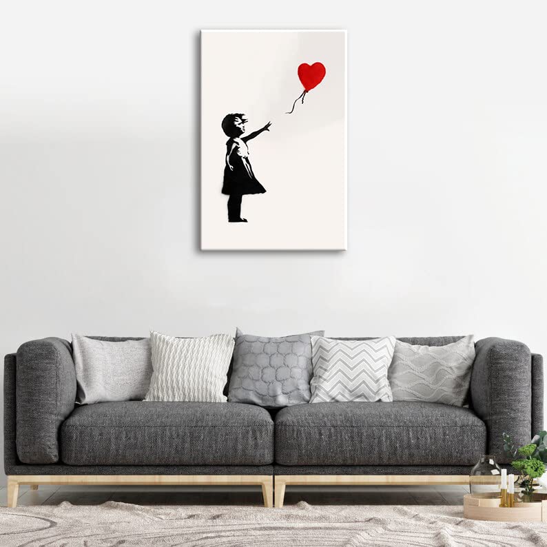 Banksy Balloon Girl Banksy Red Balloon Girl Wall Art Black Art