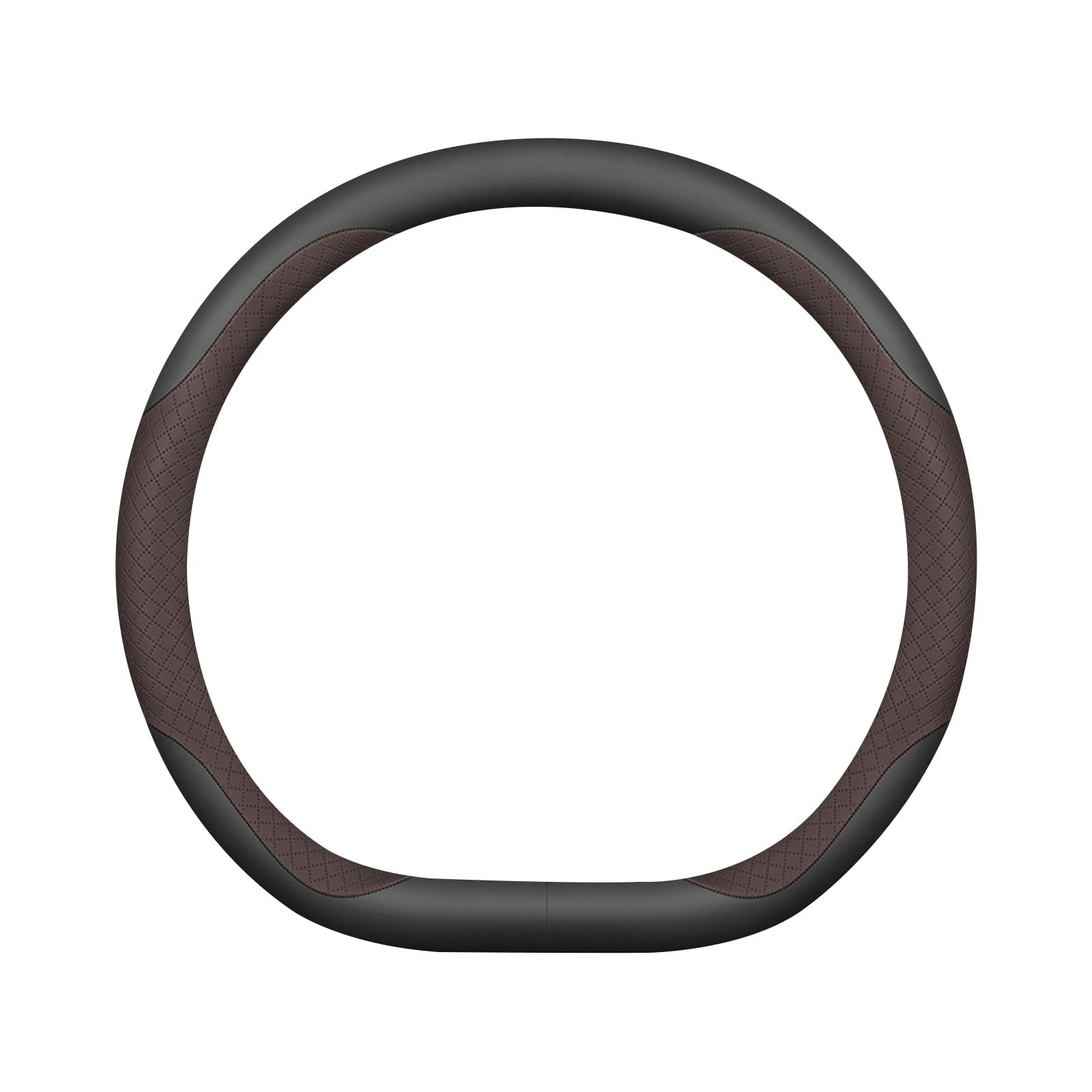 Ergocar Napa Leather Car Steering Wheel Cover Durable Sporty Car Accessories Interior Type D 15 Inches (38 Cm)