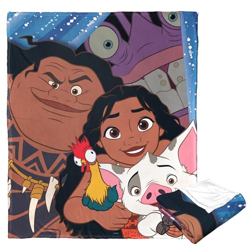 Image of Northwest Disney 100 Silk Touch Throw Blanket, 50" x 60", Moana Group