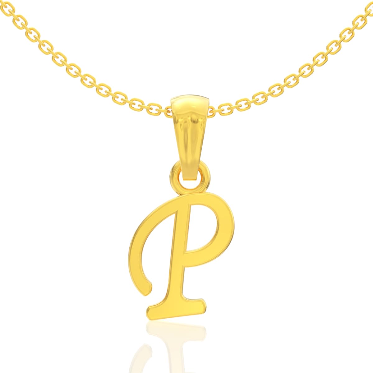 whp jewellers P Golden Elegance Yellow Gold Pendant for Women | Womens Aesthetic & Stylish 22 KT Gold Pendant | Gold Fashion Jewellery for Women | Great for Gifting-picture-34
