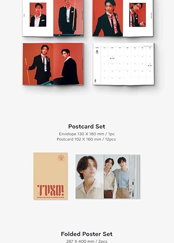 Miniatura 4 de SM Ent - Paquete de saludos de la temporada 2023  calendario de escritorio diario de tapa dura sobre postal póster plegable en paquete calcomanía