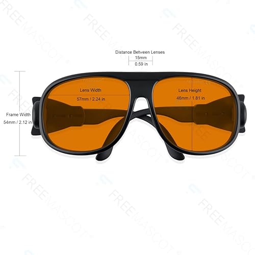 Miniatura 4 de FreeMascot OD 6+ 190nm-490nm Longitud de onda UV luz ultravioletavioleta y gafas de seguridad láser azules