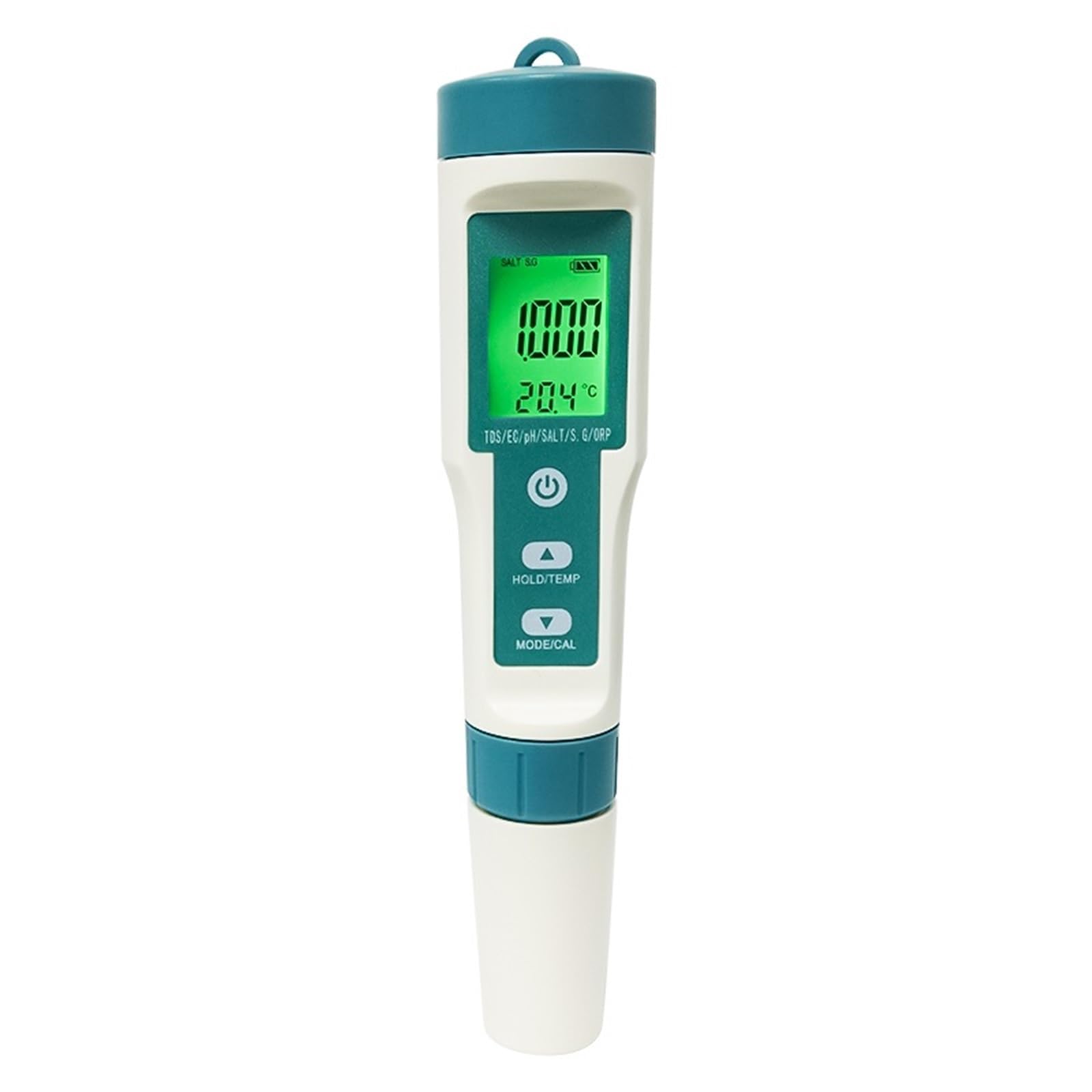 7-in-1 digitaler Wasserqualitätstester | PH/Cl₂/TDS/EC/Härte/Salz/Temperatur-Monitor for Aquarien und Pools