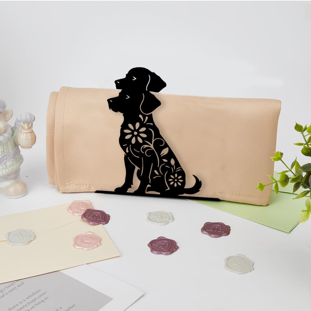 Porte-Serviettes En Forme De Cœur Et Pattes De Chien – Design Mignon Pour Cuisine Ou Table – Acier Inoxydable - 4