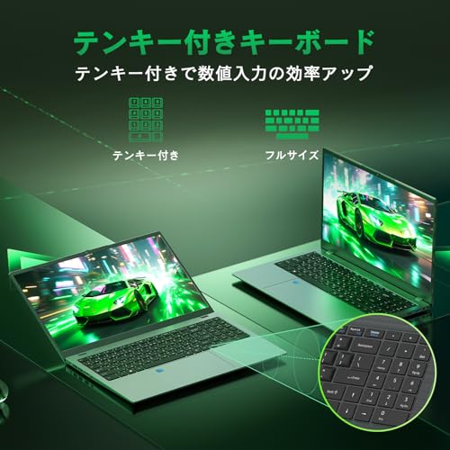 VETESA ノートパソコン 16GB DDR5爆速メモリ+512GB Nvme SSD Intel N95 最大3.4GHz N5095より速い NC154N16G512M の商品画像 7