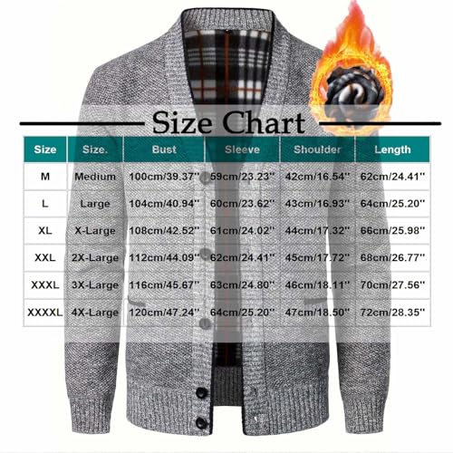 Men's V Neck Cardigans Long Sleeve Button Up Sweater Business Casual Knitted Slim Fit Cardigan Sweaters with Pockets3
