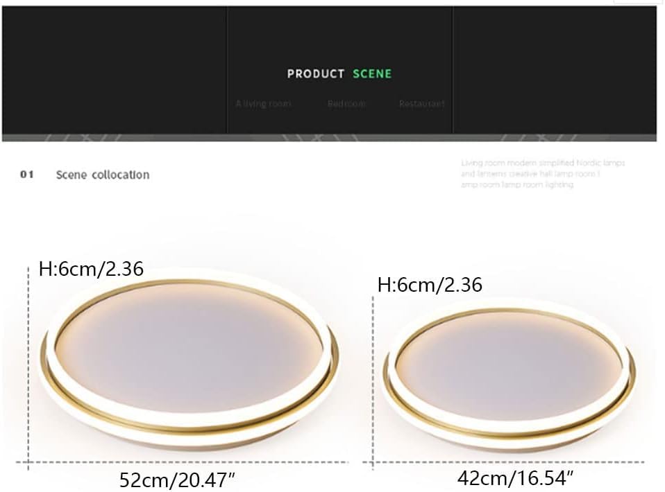 Plafonnier LED moderne mince pour plafonds bas de chambre - 2