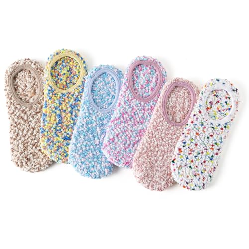 Image of 3Pairs Ankle Socks Low cut Pom Pom Fluffy Fuzzy Warm Winter Plush Slipper Socks For Women