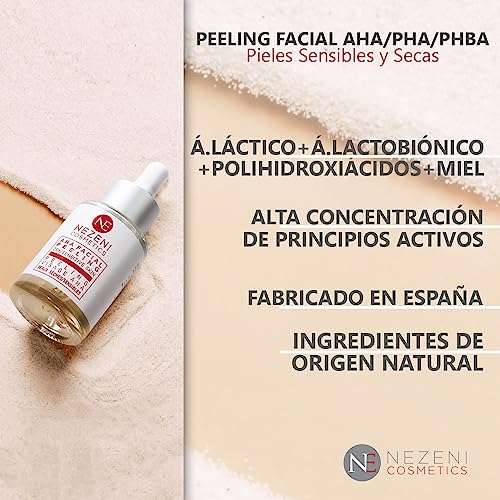 Peeling Químico Facial AHA, PHA y PBHA | Pieles Secas y/o Sensibles | 6 Ácidos Naturales DIFERENTES | Exfolia y Alisa, Reduce Imperfecciones | Nezeni Cosmetics - BAJO CONSERVANTES - imagen 5