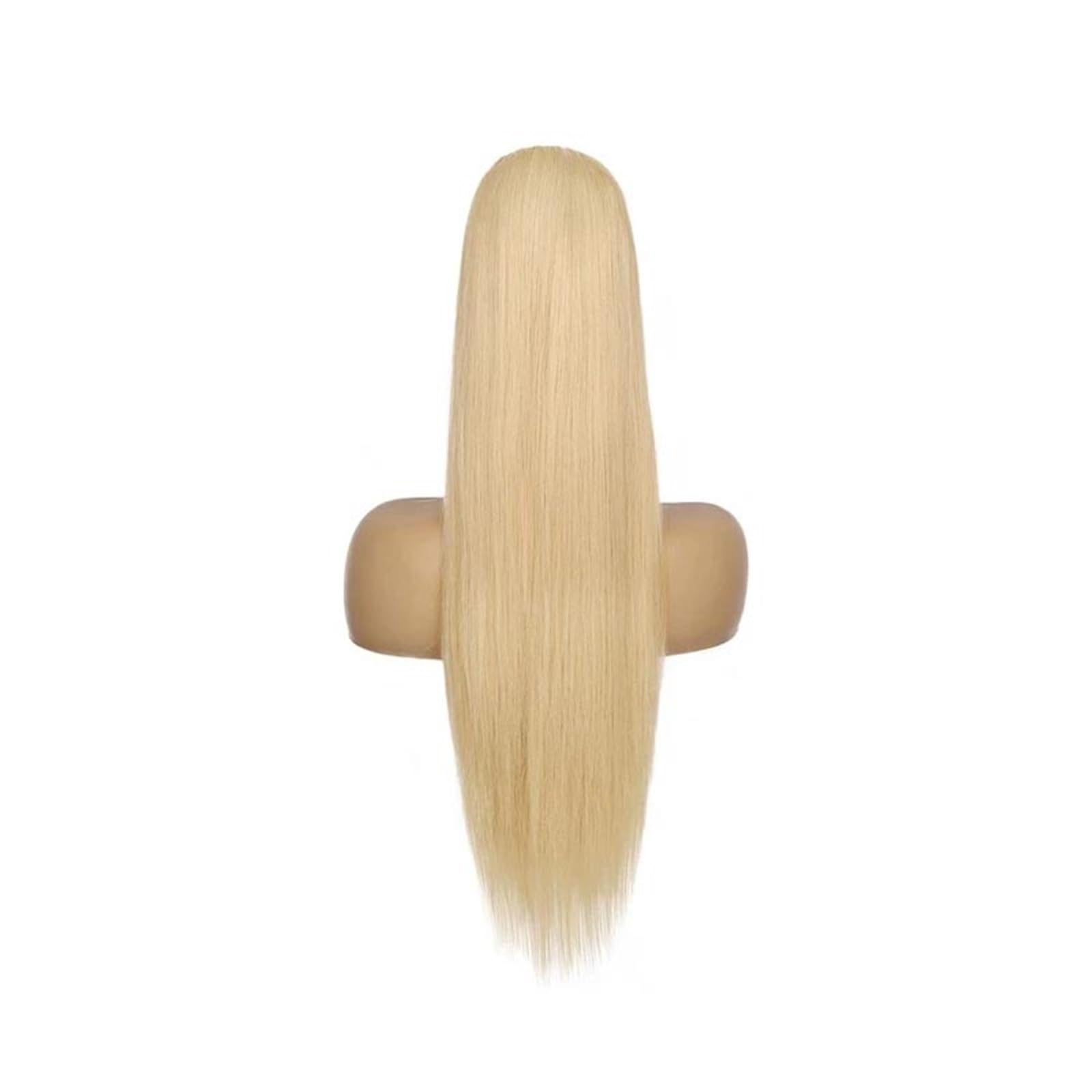 Natural Extensión de cola de caballo rubia con cordón, 100% cabello natural for mujer #613 Aspecto perfecto(16inches)