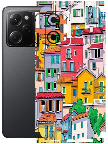 Image of AtOdds - Full Body Back Screen Guard Protector Film - Lamination Wrap Skin Sticker Compatible with Poco X5 PRO (5G) | Scratchproof Matte Finish (Concrete Jungle)