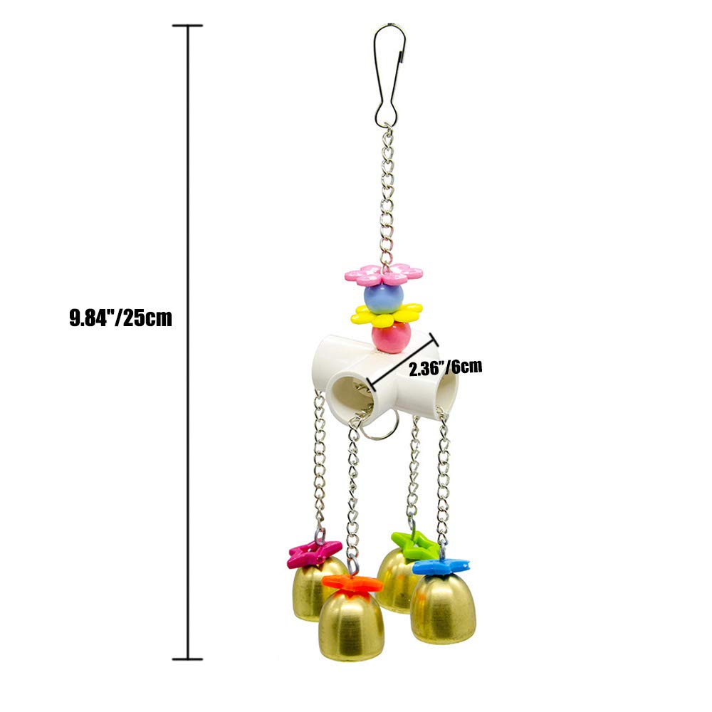 IUHKBH Bird Parrot Toy Colorful Bird Swing Toys with Bell Hanging Toy for Budgie Lovebirds Conures Small Parakeet Cages Decorative Accessories - image 2