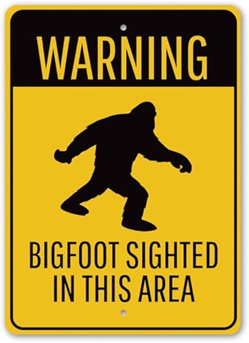 Warning Bigfoot Sighted in This Area, Road and Path Warning Sign, Bigfoot Sighting Warning Aluminum Sign - 8" x 12" disponible en Yaxa Colombia