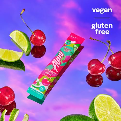 Image of Alani Nu CHERRY TWIST Energy Sticks, Energy Drink Powder, 200mg Caffeine, Pre Workout Performance with Antioxidants, On-The-Go Drink Mix, Biotin, B Vitamins, Zero Sugar, 5-10 Calories, 10 Pack