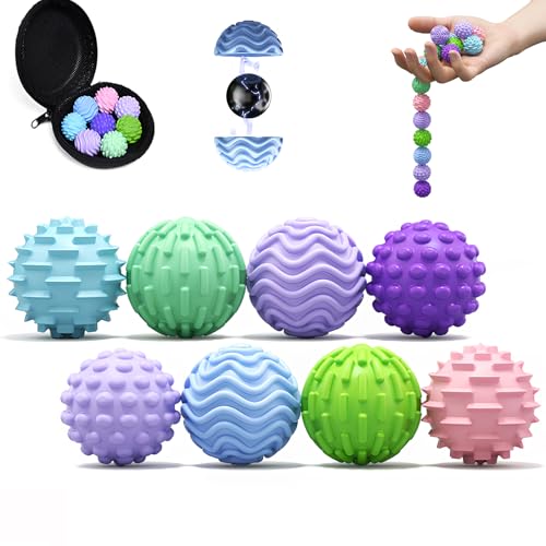 Magnetische Fidget Toys, Anti Stress Spielzeug mit Silikonhülle, Magnetkugeln Stressball Silikon Sensorik Spielzeug, Anti Stress Ball für Kinder und Erwachsene (Mehrfarbig)