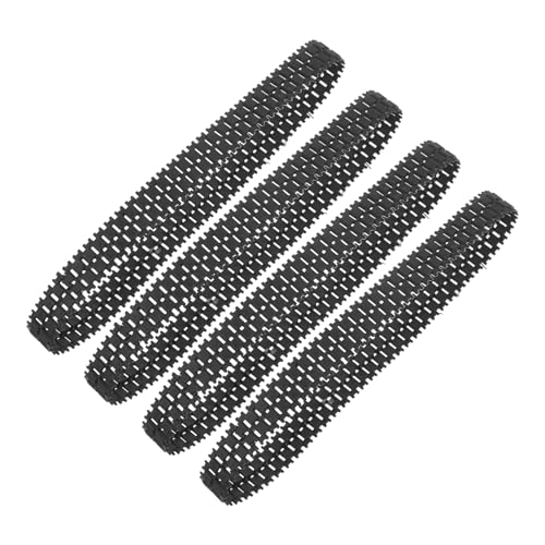 FOYTOKI Replacement DIY Tank Tracks 4 Pieces Rubber for Model Tank Easy to Install Toy Tank Treads