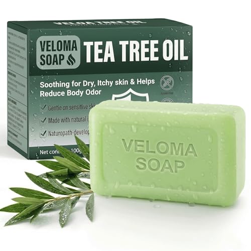 Tryskintle Makeup Veloma Antifungal Soap Veloma Soap Soothing Tea Tree & Eucalyptus Deep Pore Cleansing Cleansing & Soothing Care for Face & Body (1pcs)