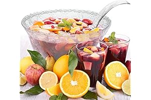 S.G Premium Quality 8-Quart Plastic Punch Bowl with Ladle