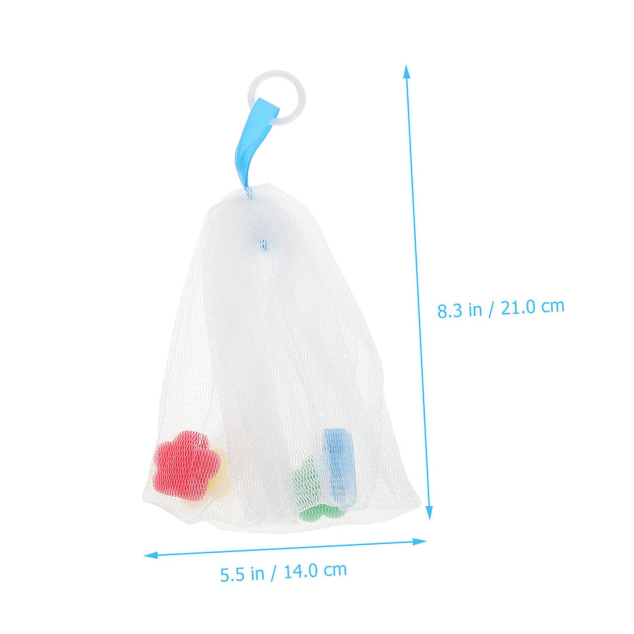 Vaguelly 4 Bolsas de Red Exfoliantes Material Pe, Creación Rápida de Burbujas para Jabón Facial Orificio para Colgar Paquete de 4 Unidades para Uso Doméstico