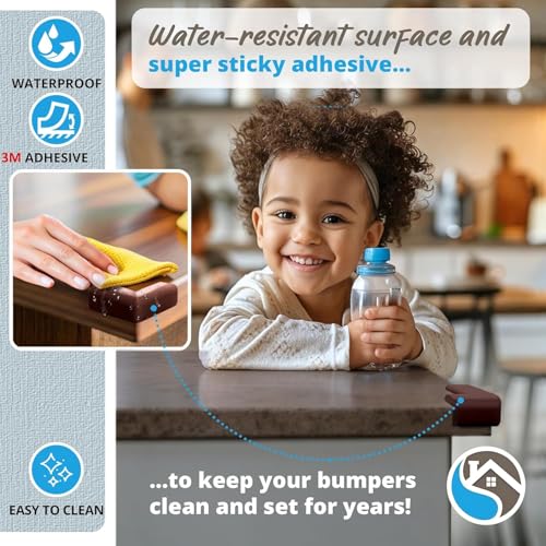 Image of Foam Pack of 12 Baby Proofing Corner Guards | Extra Soft and Cushioned Corner Protector for Sharp Edges | Child Safety Edge Protector for Kids | Furniture Table Baby Safety Product