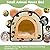 Pantula Guinea Pig Bed House - Cave Cozy Large Hamster Small Animal Beds Hideout with Removable Pad for Hamster Rabbit Hedgehog Chinchilla Bearded Dragon and Ferret (Green Leopard)