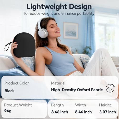 Image of Inesore Soft Headphone Case Headset Carrying Storage Bag Pouch,Black | Compatible with JBL Tune & Live /Sony WH-CH520 510 720 / Sony MDR-ZX /Bose QuietComfort /JLab /BERIBES /TOZO /KVIDIO /SoundCore