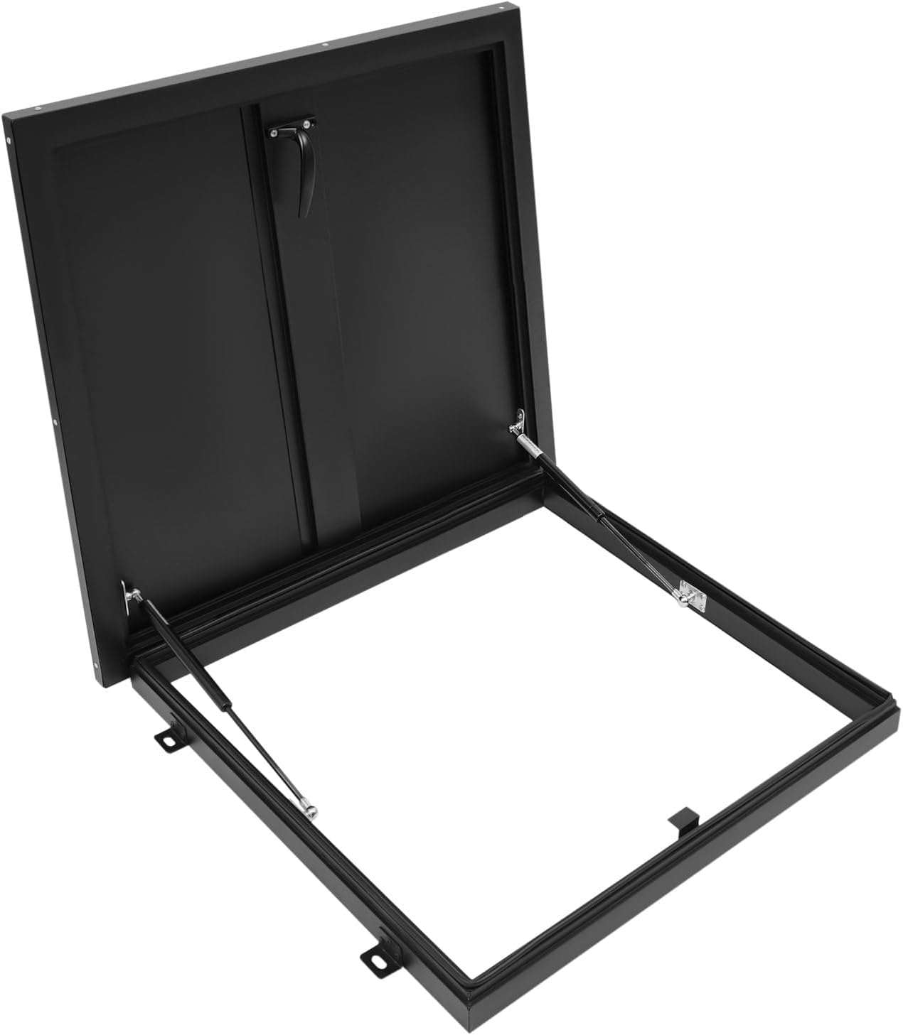Trappe De Toit en Aluminium - Porte Daccès Au Toit Blanche Et Résistante pour La Maintenance, Lévacuation Et La Sécurité du Bâtiment - Idéale pour La Black-25.6" L x 25.6" W
