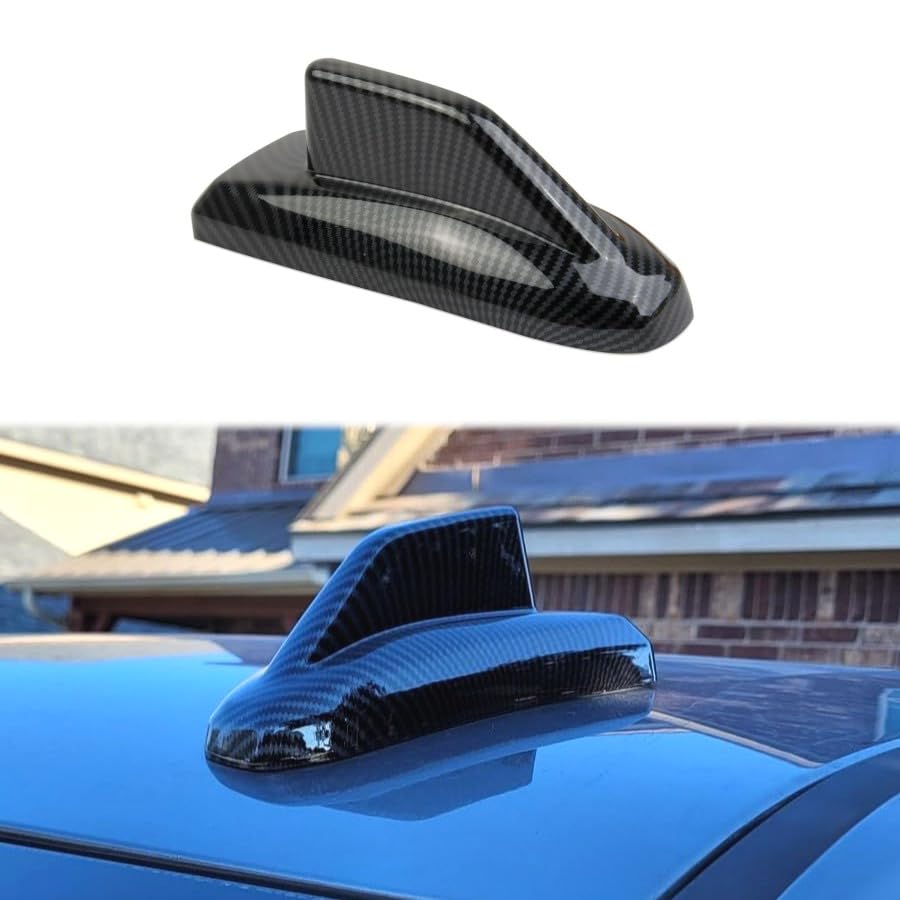 Carbon Fiber Shark Fin Shape Roof Antenna Cover Decor Trim for 2019-2022 Chevy Silverado 1500/GMC Sierra 1500 for 2020-2023 Sierra/Silverado 2500 3500 HD