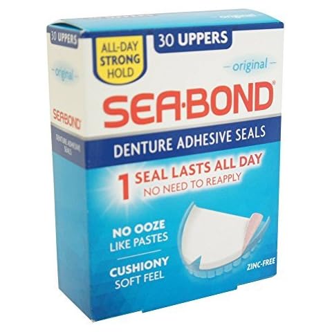 SEA-BOND Denture Adhesive Seals Uppers Original, 30 Each (Pack of 8) Cover