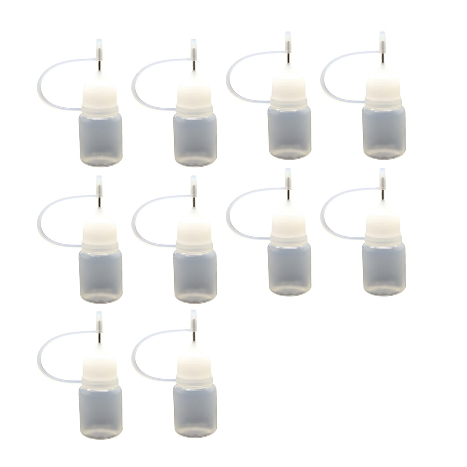 RAFGALDEX Precisions Tip Applicator Bottles 5 / 10ml Needle Tip Squeeze Glues Bottles for Paint Quilling Craft, Liquid Dropper Needle Glues Squeeze Bottle