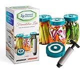 Fermentation Lids Kits For Wide Mouth Mason Jars - Essential Waterless Airlock For Easy Vegetable Fermentation - Easy Clean DIY Tool - Make Food Last Longer - Masontops Only Jars Not Included