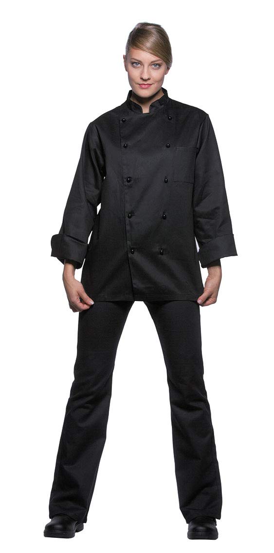 Karlowsky Chaqueta de cocinero Basic negra, talla 4XL
