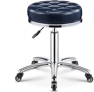 MOMOBC Taburete con Ruedas, Taburete neumático para mecánico, Asiento Ajustable para Taller, Silla Redonda móvil de Baja Altura (Color: Gris Oscuro), Talla única, Gris Oscuro (marrón Rojizo).