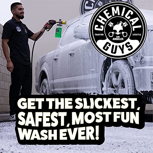 Image of Chemical Guys EQP402 Snubby Pressure Washer Gun, Foam Cannon Attachment, For Pressure Washers + EQP324 Big Mouth Max Release Foam Cannon (For Car, Truck, Home & Boat Connects To Pressure Washer)