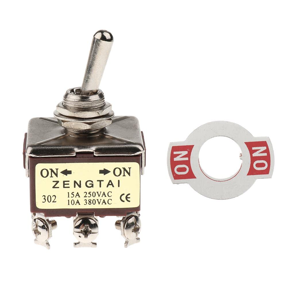 ATORSE® Ac 250V,15A/380V,10A On/On 2 Position 3Pdt 9 Terminals Rocker Toggle Switch