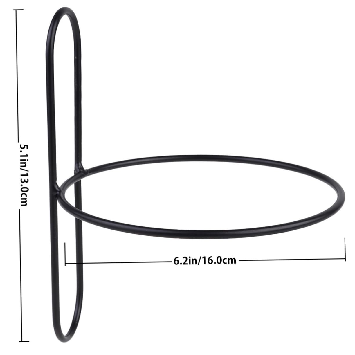 VICASKY Wall-Mounted Planter Support Holder 2 Iron Stands 1 Hook Circle Design for Flower Pots