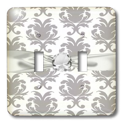 Interruptor doble damasco elegante acabado barroco decorativo superior 4