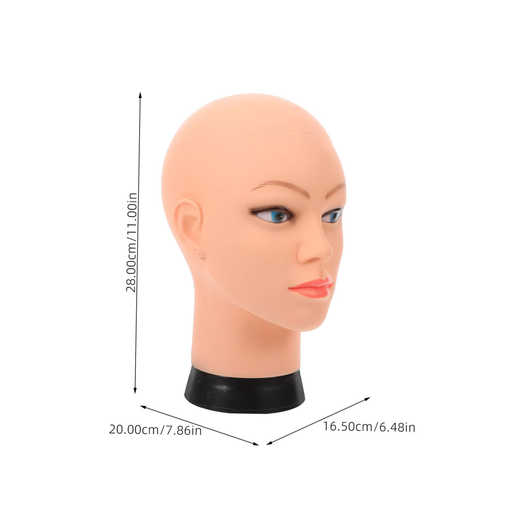 Testa Di Manichino Per Parrucche Espositore Per Cappelli Femminile Supporto Per Parrucche e Cappelli Realizzato in Pvc Robusto
