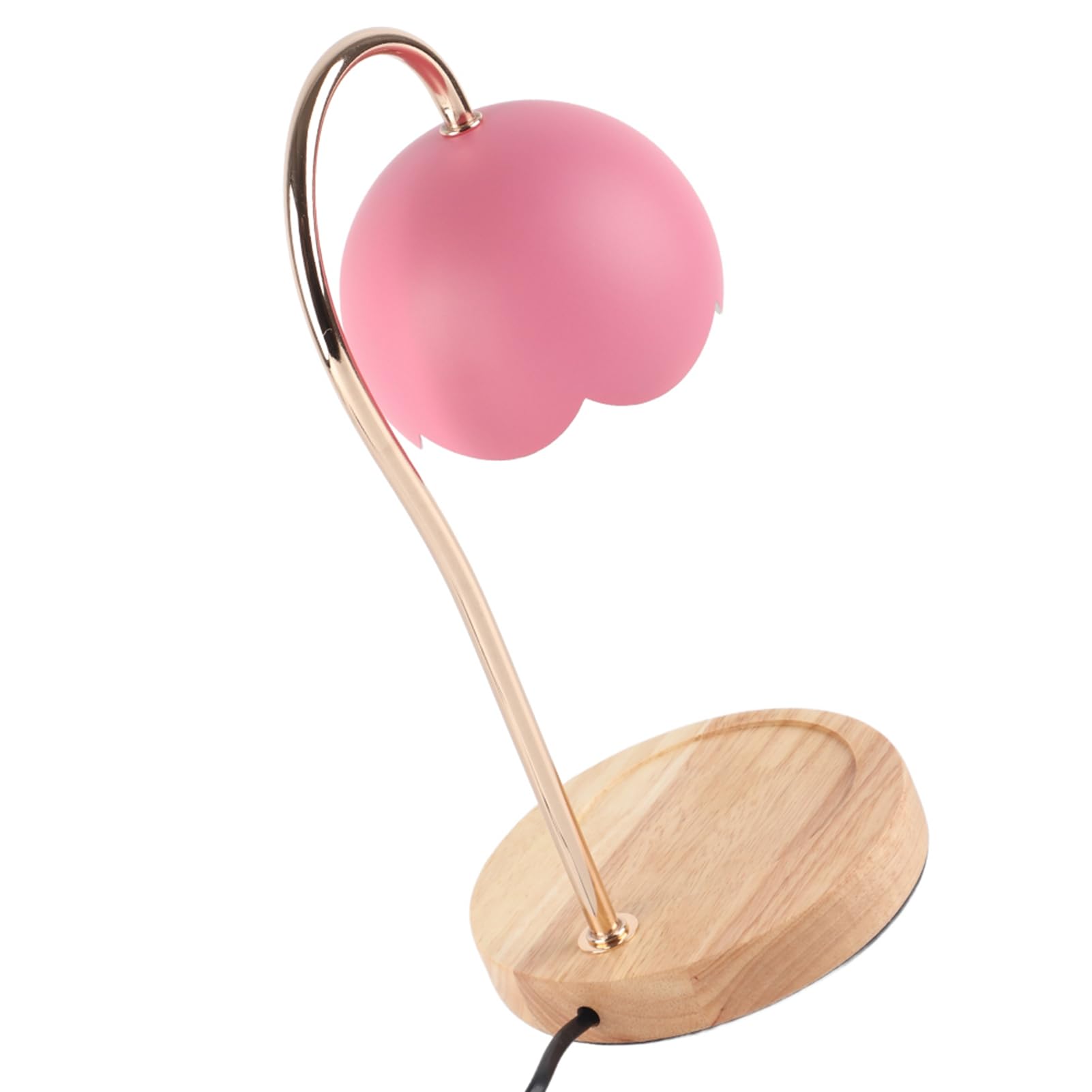 Lampe Chauffe-bougie, Dimmable No Flame Candle Melting Metal Candle Warmer Lantern for Yankee Candle Large Jar (Rose)