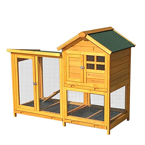 outdoor product Hühnerstall Aus Holz Im Freien, Doppellagiges Kaninchennest, Wetterfestes Tierhaus Und Geflügelstall Mit…