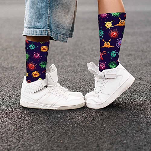Image of Pehede Socks Mens Fun Dress Socks for Women Funny Novelty Crazy Design Socks