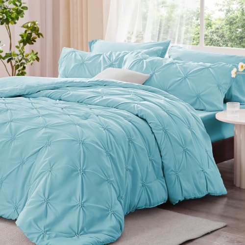 Image of BEDELITE Queen Comforter Set Macaron Blue,Lightweight & Soft Comforter
