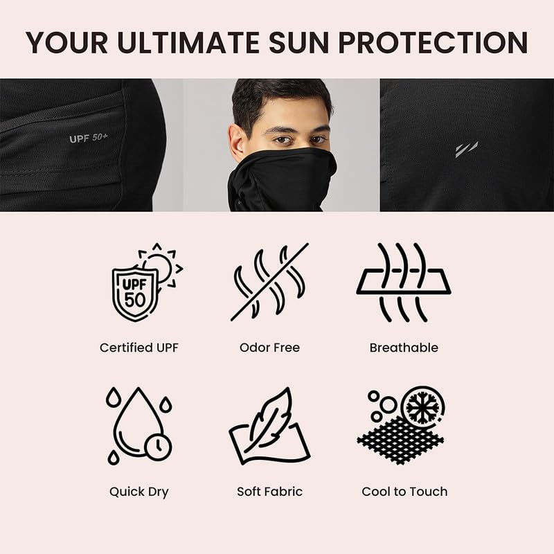 Image of BLUE TYGA Sunscreen Balaclava with UV Protection | Full Face Mask for Riders | UPF 50+ Protection Facekini